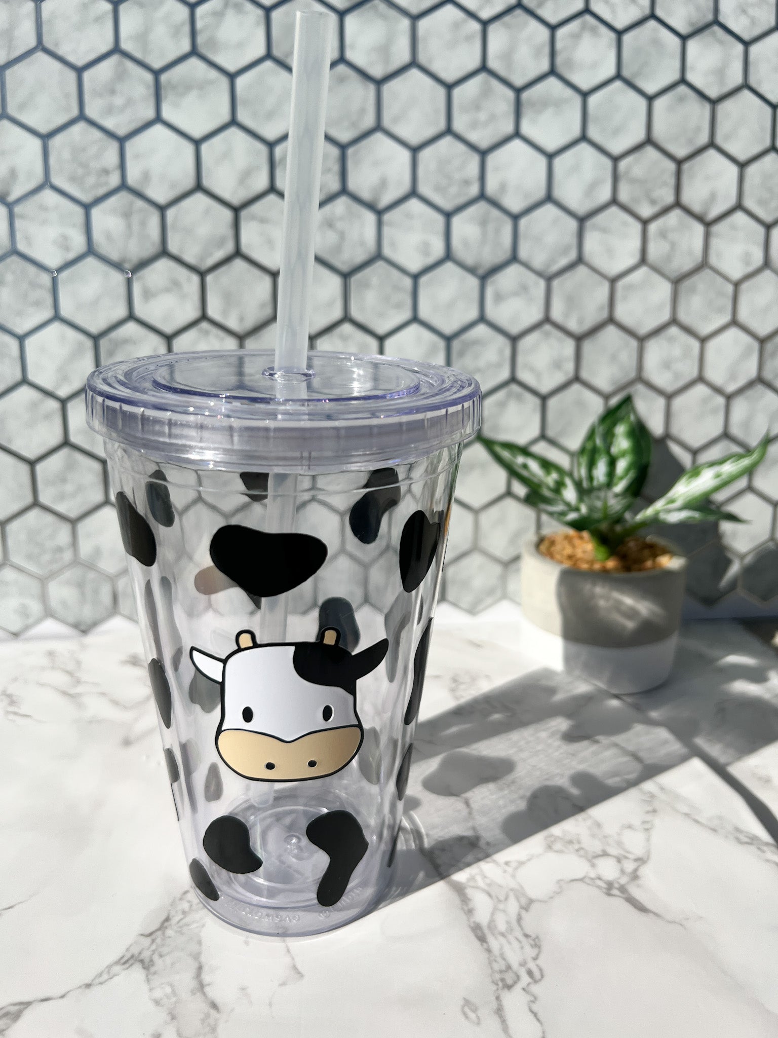 Cow Print 16 oz Insulated Tumbler Cup – Luna K Studios