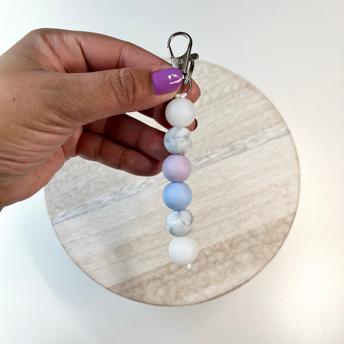 Berries & Cream Silicone Beaded Keychain