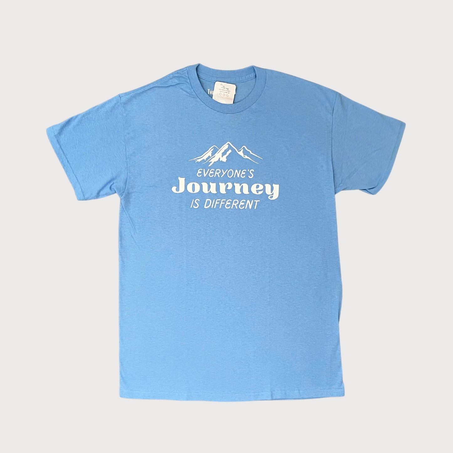 Everyone's Journey Is Different T-Shirt in Carolina Blue color