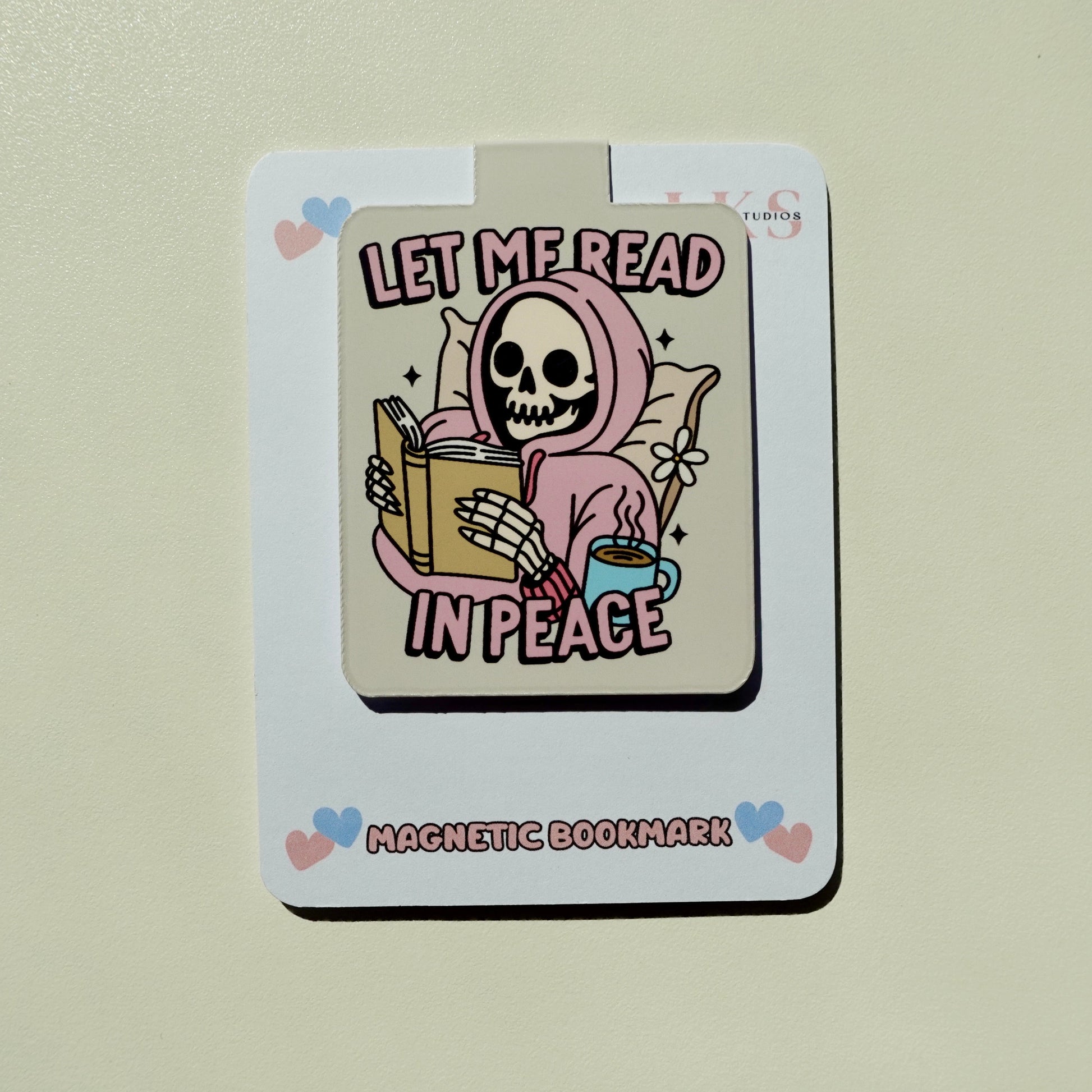 Let Me Read In Peace Skeleton Magnetic Bookmark