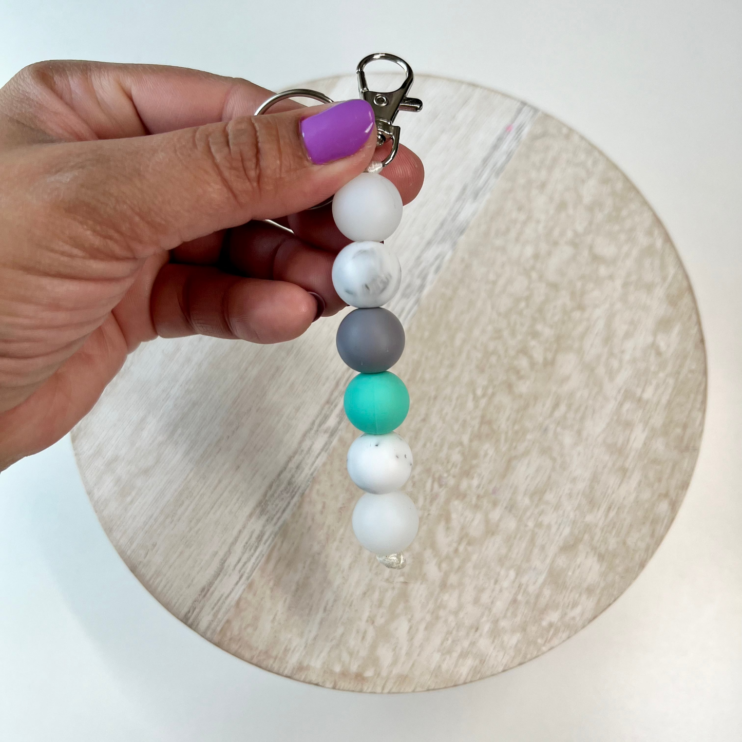 Mystical Forest Silicone Beaded Keychain