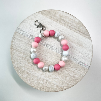 On Wednesdays...Silicone Beaded 
 Wristlet Keychain