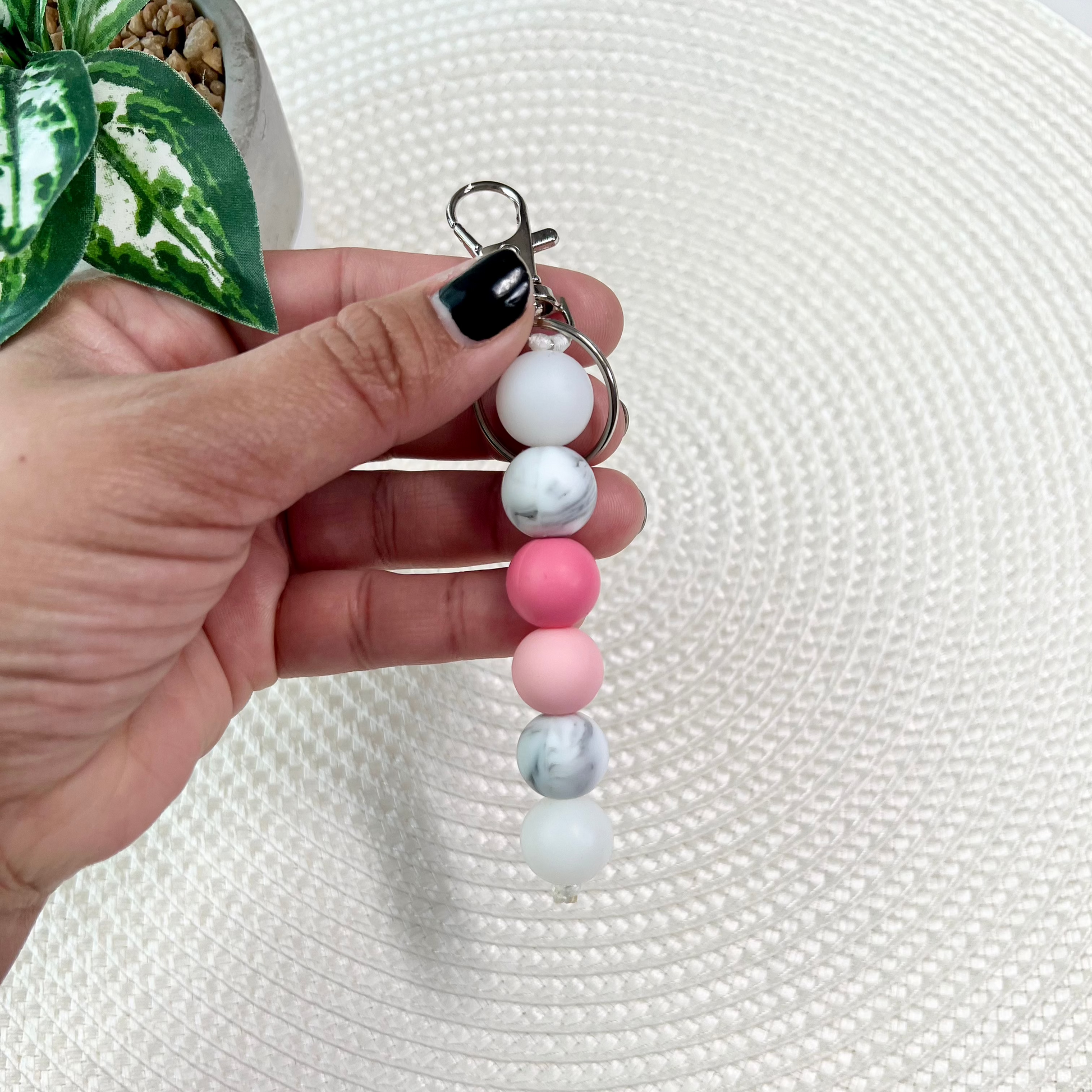 On Wednesdays...Silicone Beaded Keychain