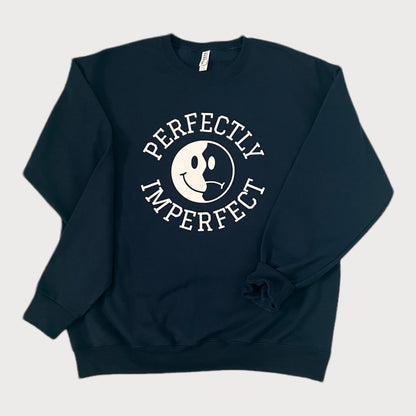 Perfectly Imperfect Crewneck Sweatshirt in Navy Blue