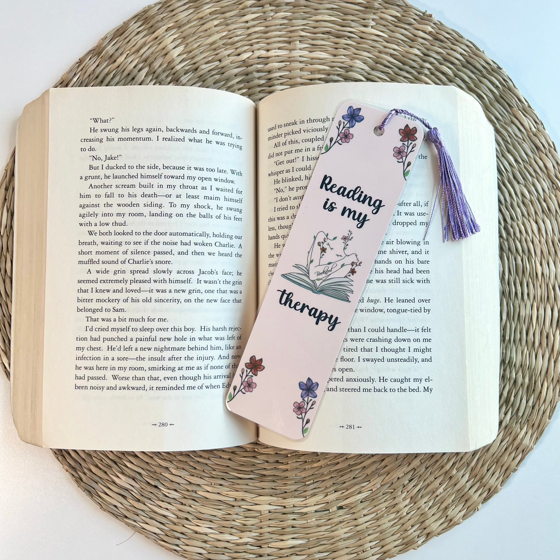 Reading Is My Therapy Bookmark