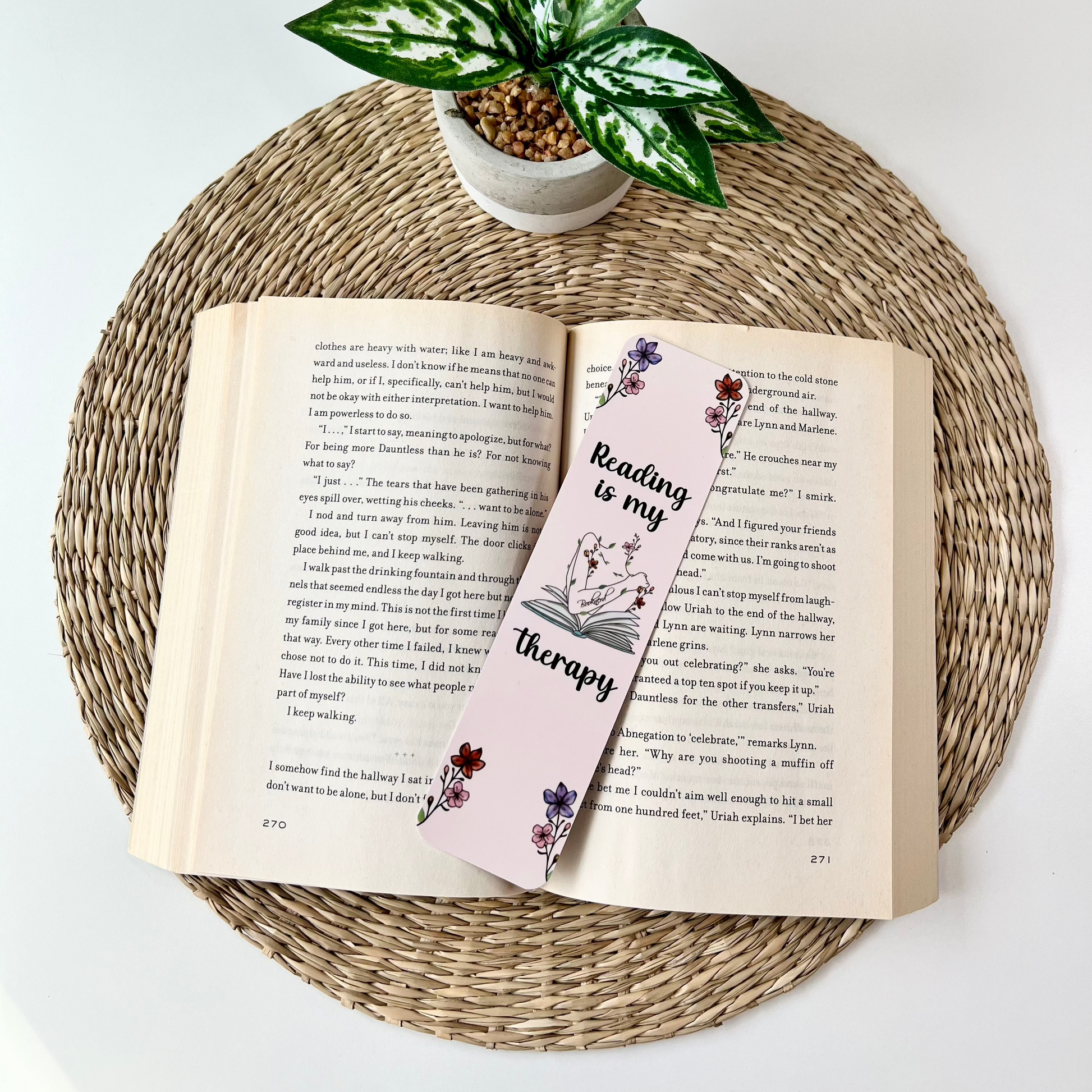 Reading Is My Therapy Bookmark