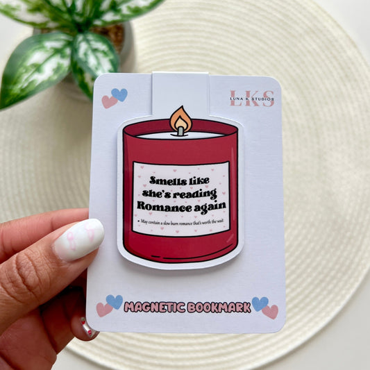  Smells Like She's Reading Romance Again Magnetic Bookmark 