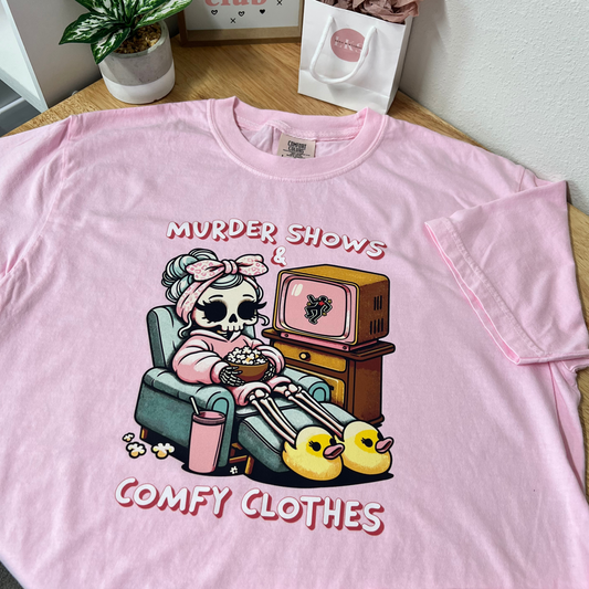 True Crime & Comfy Clothes Girly tee