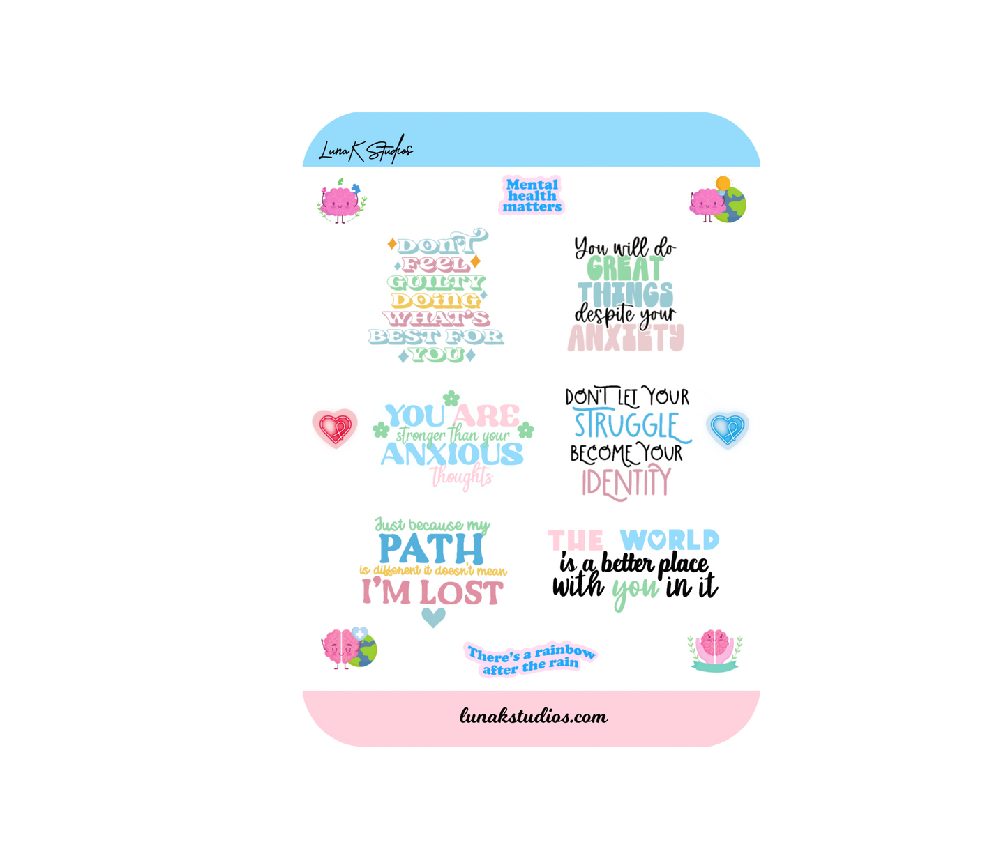 Mental Health Awareness Sticker Sheet